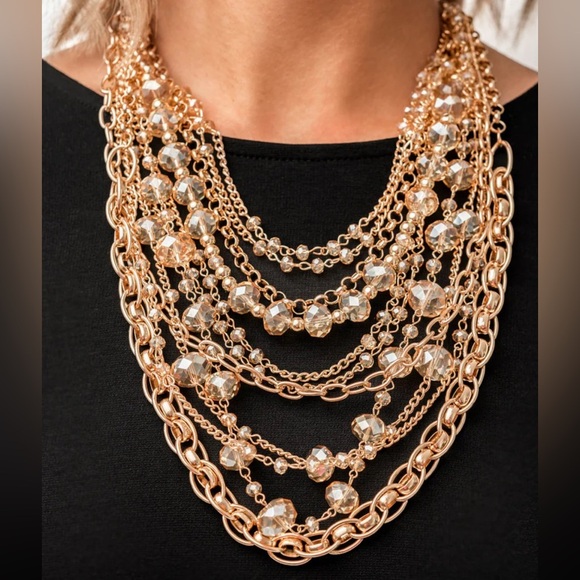 paparazzi Jewelry - 2022 “Reminiscent” Zi Collection- Gold Chains with Crystal beads